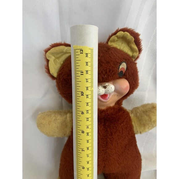 Vintage MCM Teddy Bear with Rubber Face Nose Snout & Mouth Stuffed - Picture 6 of 6